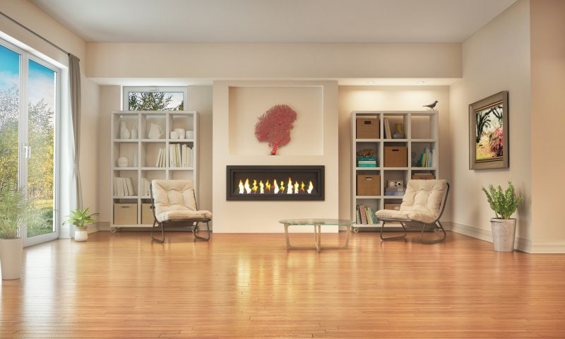 Contemporary Hardwood Living Room